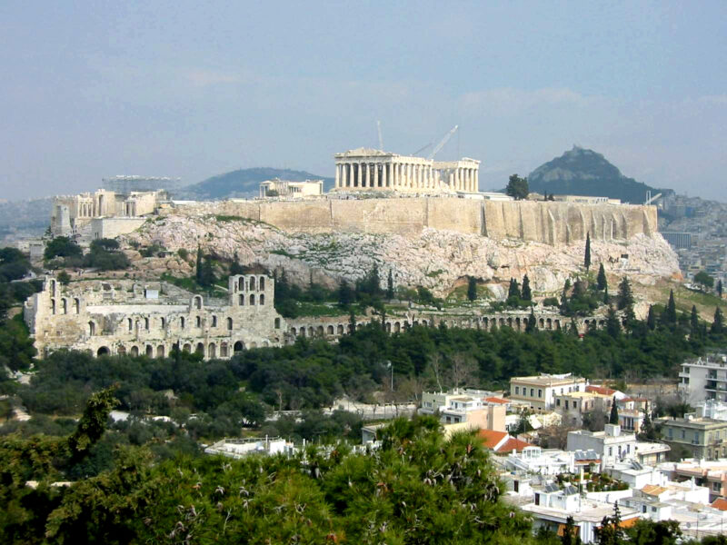 Athens skyline Greek parliament financial district economy Greece credit rating