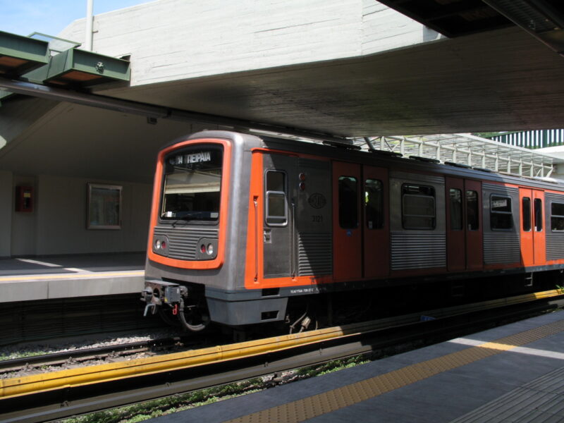 Greek Parliament building in Athens during transport reform legislation vote