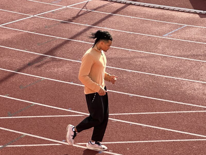 Greek pole vaulter Emmanouil Karalis clearing bar at World Indoor Championships