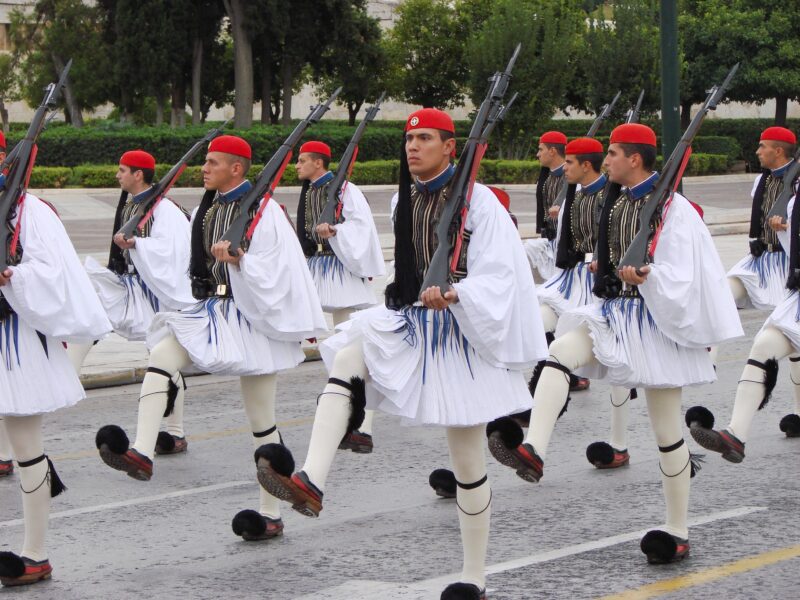 Syntagma Square Athens parade preparations traffic restrictions police barriers