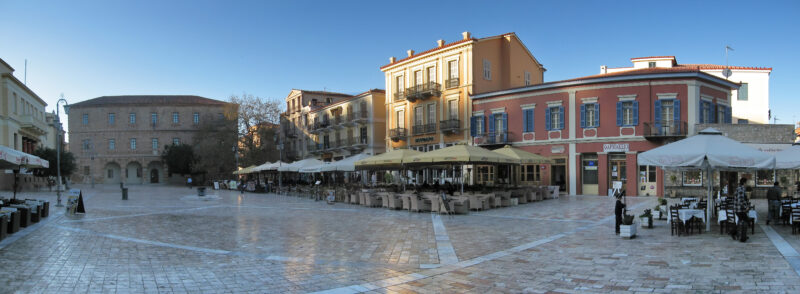 Hikers exploring scenic trails in Peloponnese Greece with sea view