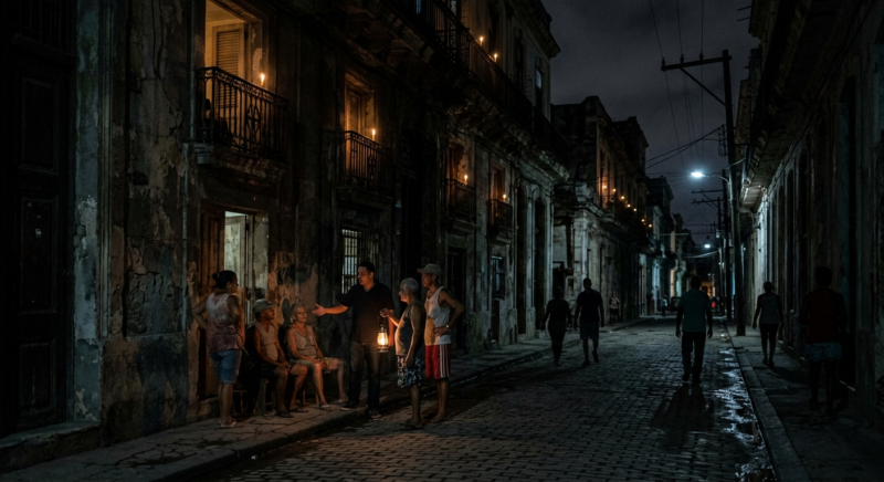 Havana blackout dark streets people without electricity Cuba energy crisis