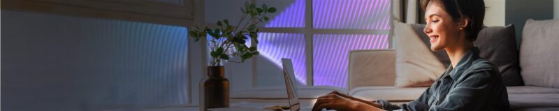 a person sitting on a couch